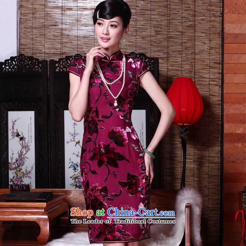 The seal of the spring and summer of 2015, New cheongsam dress really scouring pads Sau San video thin sepia pictures of the Republic of Korea Daily elegant qipao XXL, seal decreased by , , , Color shopping on the Internet