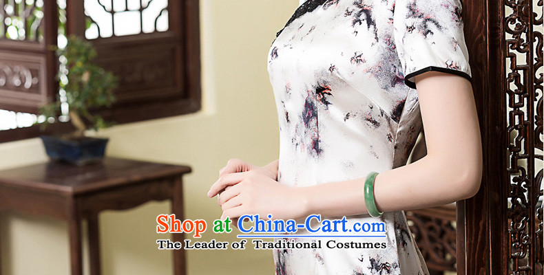 The seal of the spring and summer of 2015, the new Silk Cheongsam dress of nostalgia for the Republic of Korea improved lace edge elegant and exclusive cheongsam picture color M 20 days pre-sale prices, pictures, brand platters! The elections are supplied in the national character of distribution, so action, buy now enjoy more preferential! As soon as possible.