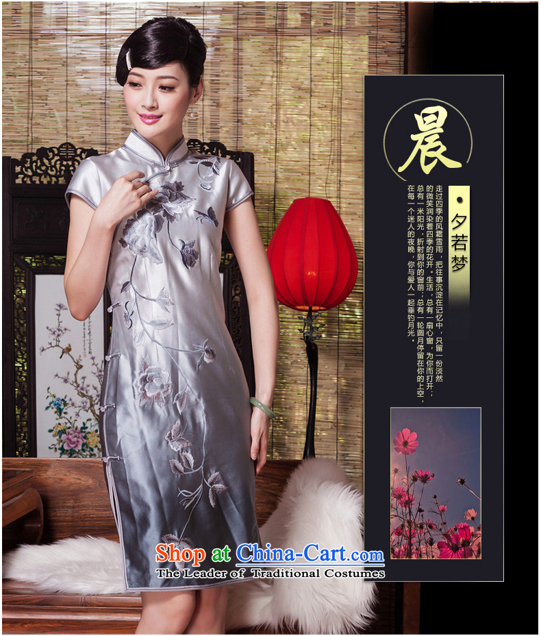 The seal of the spring and summer of 2015 gradient heavyweight Silk Cheongsam elegant ethnic retro Tang dynasty embroidery cheongsam dress photo color female XXL picture, prices, brand platters! The elections are supplied in the national character of distribution, so action, buy now enjoy more preferential! As soon as possible.