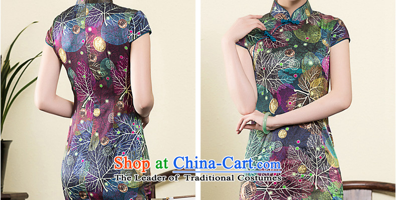 The seal of the spring and summer of 2015, New heavyweight Silk Cheongsam art stamp improvements banquet Ms. everyday dress picture color qipao L picture, prices, brand platters! The elections are supplied in the national character of distribution, so action, buy now enjoy more preferential! As soon as possible.
