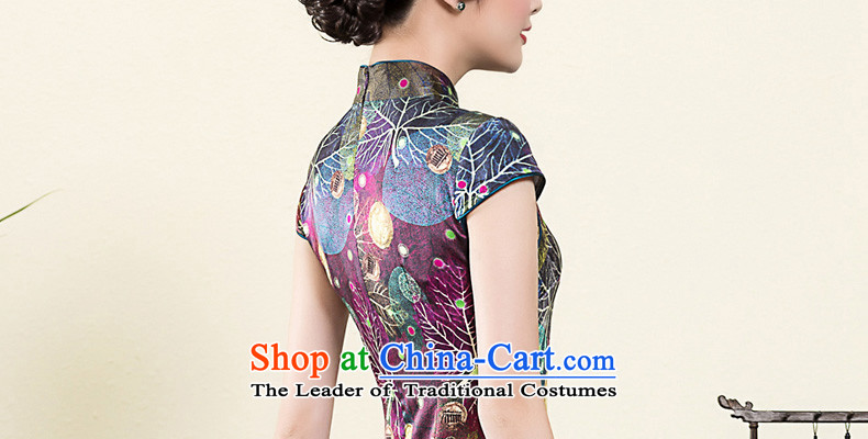 The seal of the spring and summer of 2015, New heavyweight Silk Cheongsam art stamp improvements banquet Ms. everyday dress picture color qipao L picture, prices, brand platters! The elections are supplied in the national character of distribution, so action, buy now enjoy more preferential! As soon as possible.