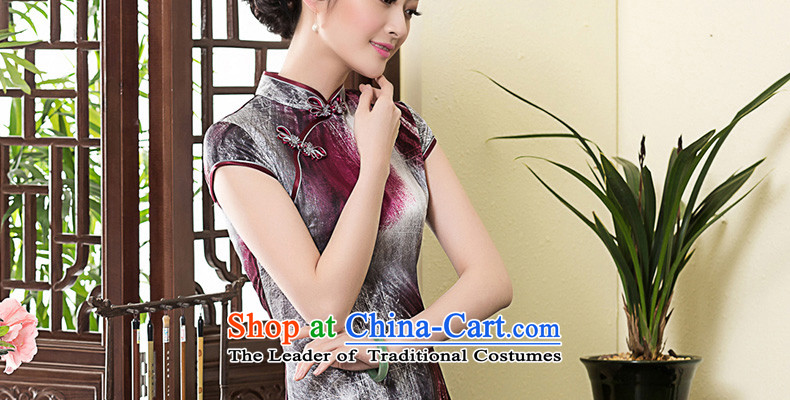 The seal of the spring and summer of 2015, the new republic of korea heavy silk cheongsam dress of the forklift truck cheongsam dress Chinese pictures retro-color pictures, prices, XL brand platters! The elections are supplied in the national character of distribution, so action, buy now enjoy more preferential! As soon as possible.