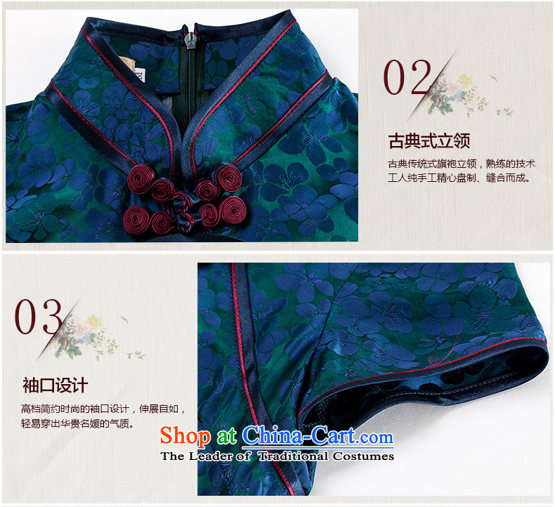  In the summer of 2015, seal long incense cloud yarn Silk Cheongsam short-sleeved improvement of ethnic Chinese cheongsam dress photo color M brand, prices, picture platters! The elections are supplied in the national character of distribution, so action, buy now enjoy more preferential! As soon as possible.