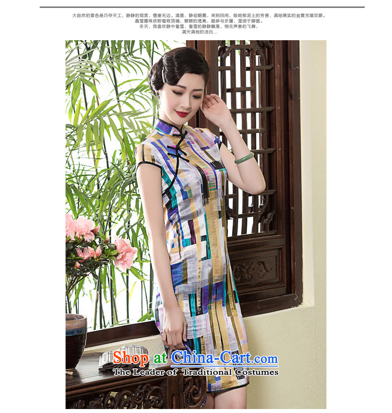 The Seal of 2015 heavyweight Silk Cheongsam summer herbs extract Ms. improved daily short qipao stamp dresses picture color S picture, prices, brand platters! The elections are supplied in the national character of distribution, so action, buy now enjoy more preferential! As soon as possible.