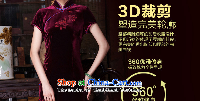 The Seal of upscale scouring pads nail Pearl 2015 hand-painted daily cheongsam look elegant improved national cheongsam dress E399 Dutch blue L purple blue and red 20 days pre-sale prices, pictures, brand platters! The elections are supplied in the national character of distribution, so action, buy now enjoy more preferential! As soon as possible.
