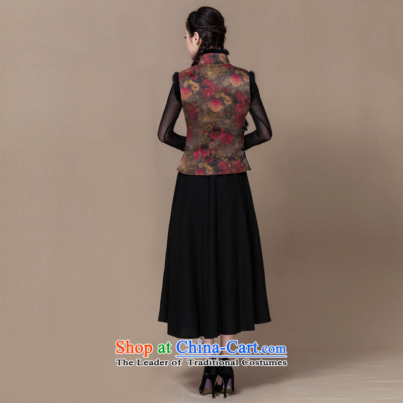 The seal of the Winter 2015 new cloud of incense yarn retro Tang vests silk Chinese qipao-T-shirt, a picture color M seal decreased by , , , shopping on the Internet