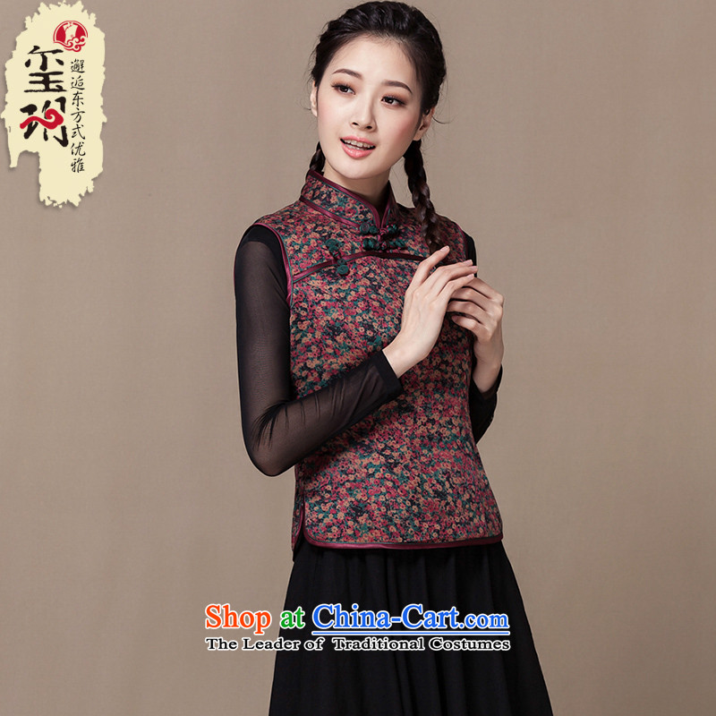 The seal of the Winter 2015 new ethnic Tang dynasty, a vest Heung-cloud yarn saika cotton shirt disc folder qipao deduction SAIKA XL, seal decreased by , , , shopping on the Internet