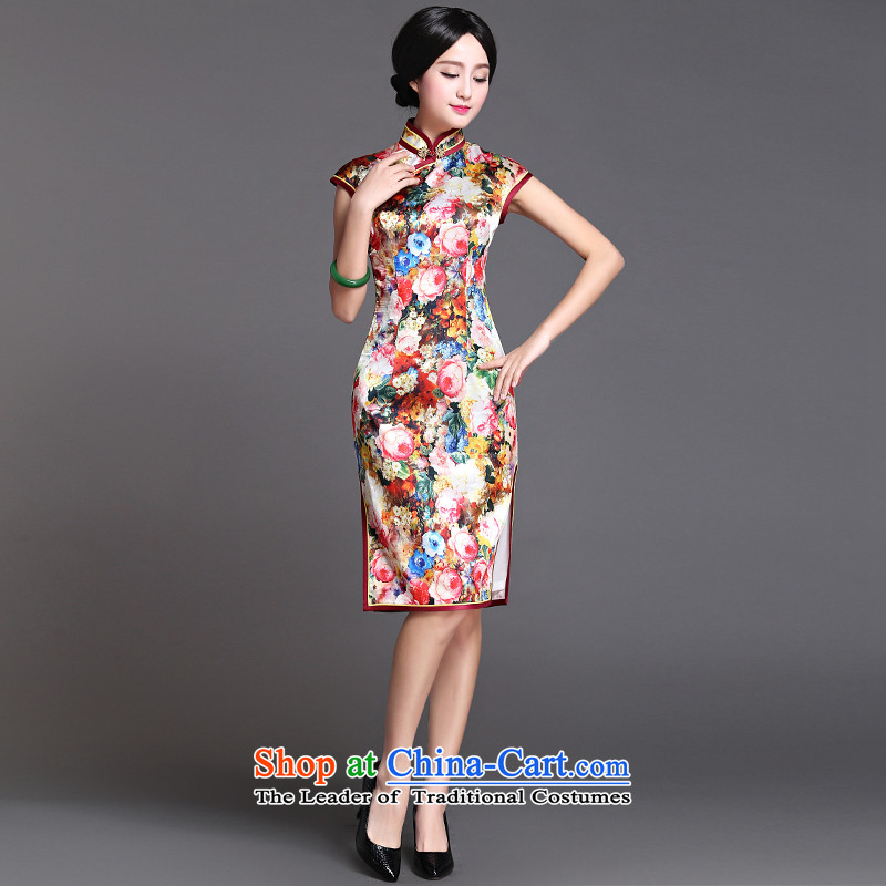 Chinese New Year 2015 Classic Serb republic of korea wind Ms. daily Tang Gown cheongsam dress retro improved Temperament spent offering L, China Sau San-Classic (HUAZUJINGDIAN) , , , shopping on the Internet