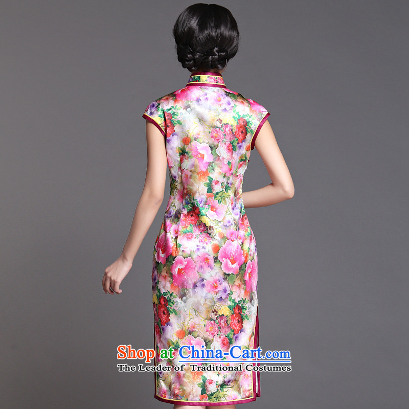 China Ethnic classic 2015 spring/summer daily Chinese qipao Ms. Sau San skirt Fashion arts short of improved Chun Tao Hua-Classic (XXXL, HUAZUJINGDIAN) , , , shopping on the Internet
