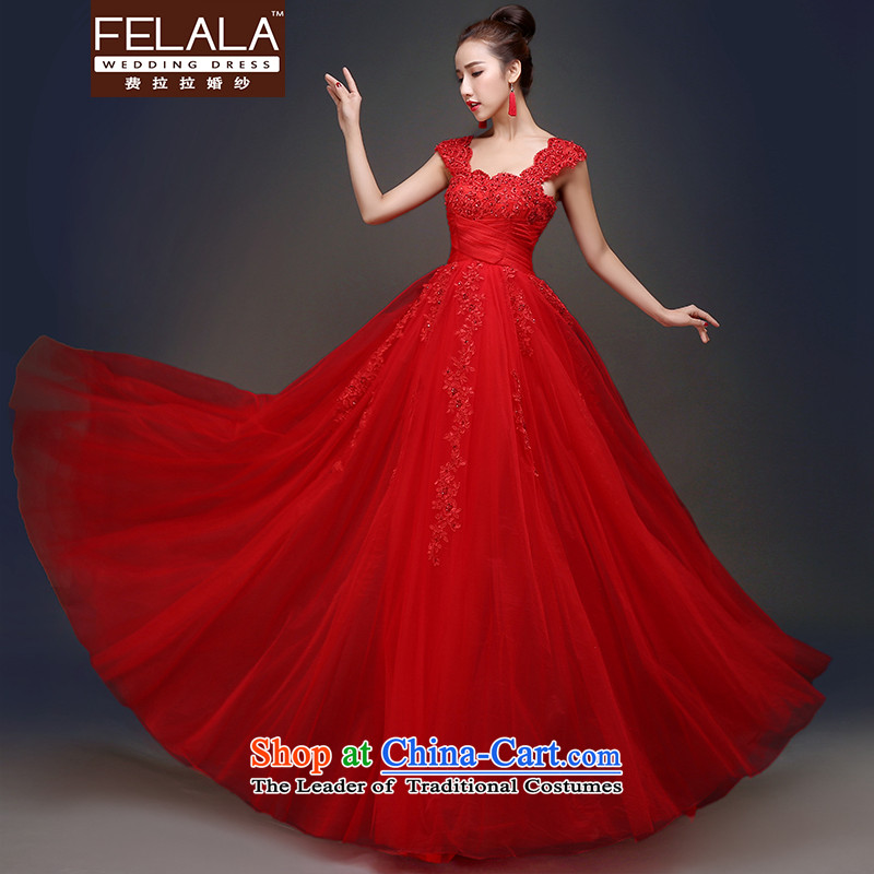 Ferrara in spring and summer 2015 new sweet two wearing shoulder a shoulder graphics thin video field high toasting champagne served dress M Suzhou shipment of Ferrara wedding (FELALA) , , , shopping on the Internet