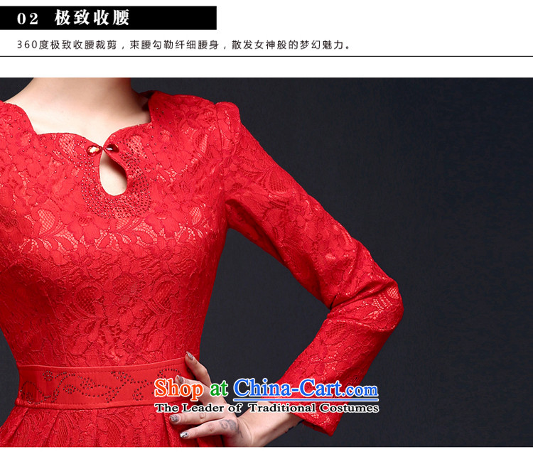 The privilege of serving-leung 2015 new bride of autumn and winter red wedding dress long-sleeved lace back to door service long-sleeved) bows qipao M-40 picture, prices, brand platters! The elections are supplied in the national character of distribution, so action, buy now enjoy more preferential! As soon as possible.