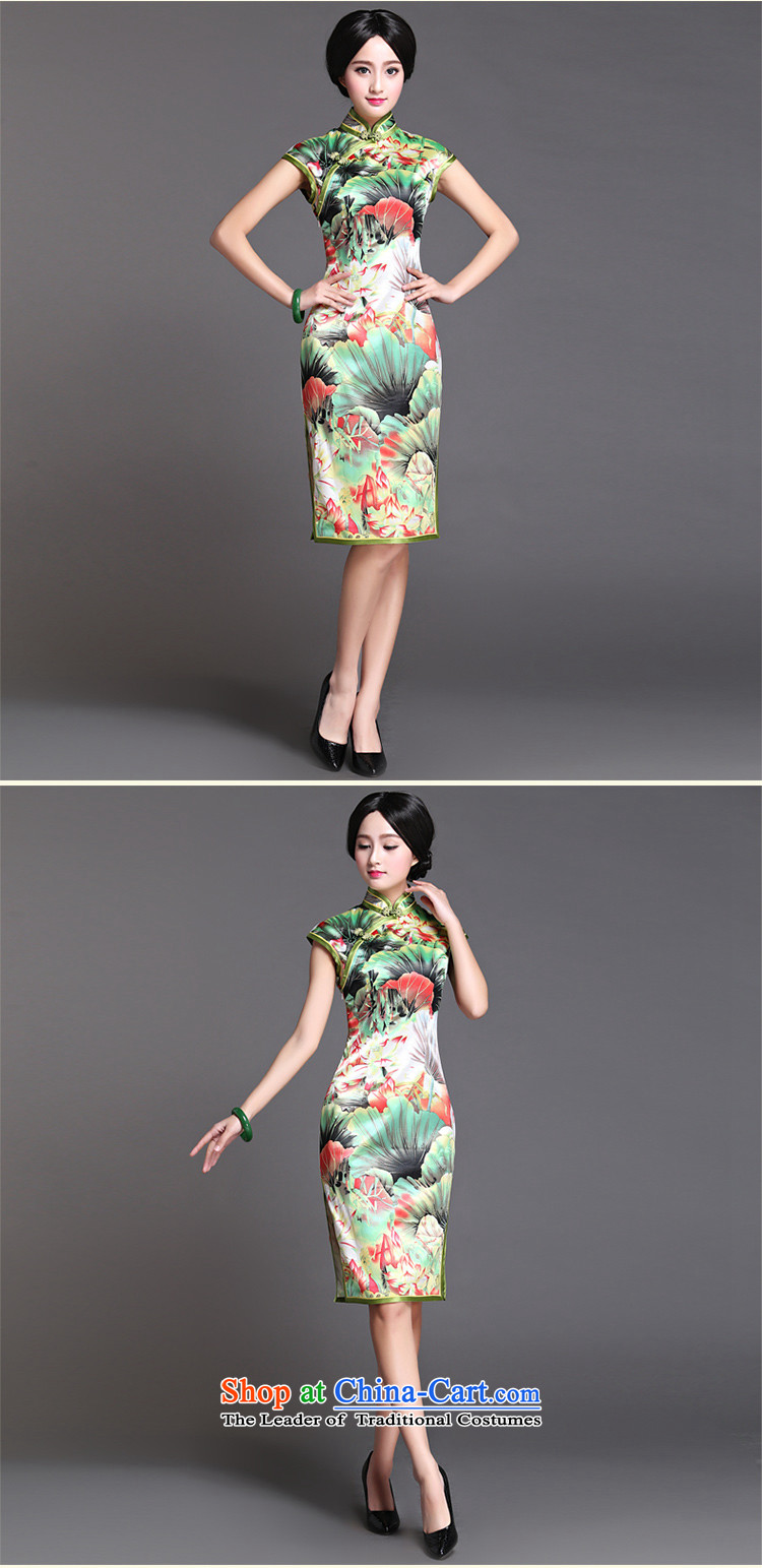 Chinese classic 2015 Ms. summer-Tang dynasty daily cheongsam dress retro improved graphics thin, stylish Sau San in green M picture, prices, brand platters! The elections are supplied in the national character of distribution, so action, buy now enjoy more preferential! As soon as possible.