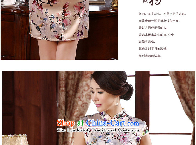 The new 2015 pro-morning autumn replacing retro style short of Sau San improved short-sleeve of the forklift truck girls cheongsam dress White XL-waist 77cm hold picture, prices, brand platters! The elections are supplied in the national character of distribution, so action, buy now enjoy more preferential! As soon as possible.