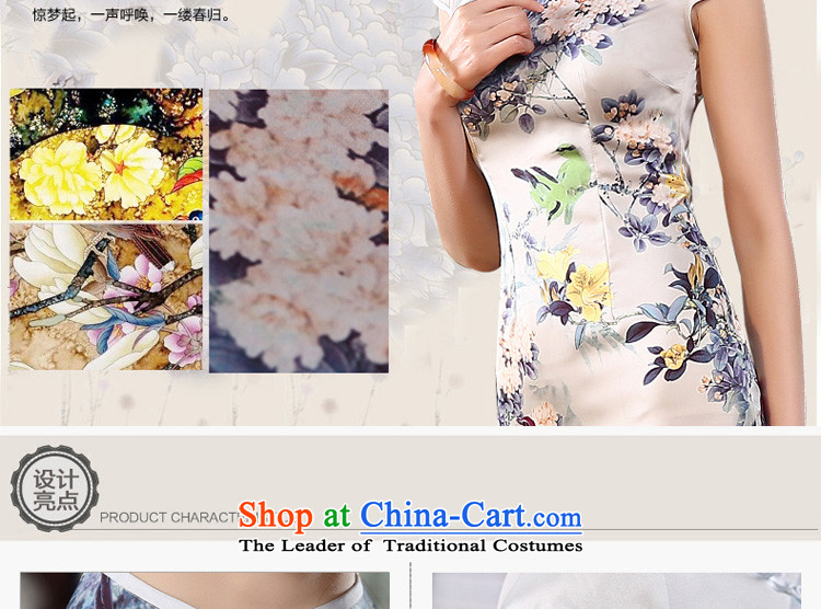 At 2015 new pro-chiu daily improved stylish short of Sau San short-sleeved retro girls of the forklift truck cheongsam dress light gray 2XL- waist 80 cm photo, prices, brand platters! The elections are supplied in the national character of distribution, so action, buy now enjoy more preferential! As soon as possible.