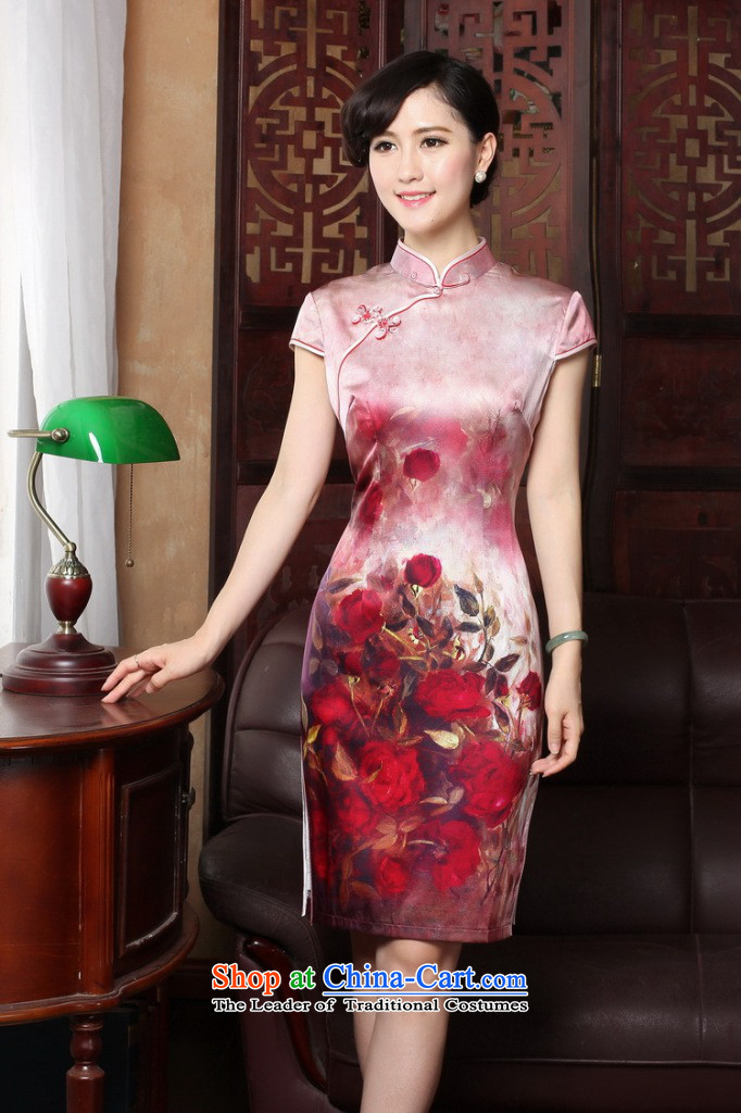 Take the new 2015 figure rose herbs extract retro genuine heavyweight Silk Cheongsam short of summer female qipao color as shown pictures, prices, L brand platters! The elections are supplied in the national character of distribution, so action, buy now enjoy more preferential! As soon as possible.