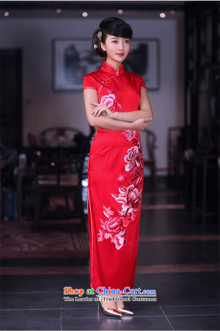 The advent of the love of birds tomorrow 2015 Spring New heavyweight silk embroidery retro long red qipao QD668 marriage red - 15 days pre-sale is made up of the picture, the price and the S brand platters! The elections are supplied in the national character of distribution, so action, buy now enjoy more preferential! As soon as possible.