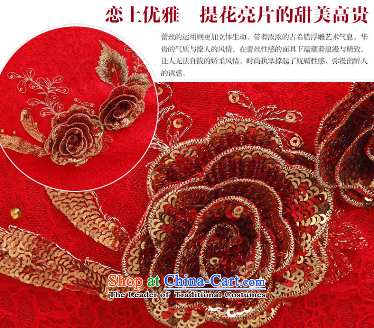 The 2015 autumn and winter new bride services cheongsam dress bows collar lace short skirt, stylish wedding dresses improved red flower cheongsam red XXL picture, prices, brand platters! The elections are supplied in the national character of distribution, so action, buy now enjoy more preferential! As soon as possible.