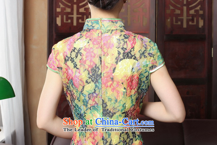 Dan smoke summer new cheongsam dress Tang Dynasty Chinese cheongsam dress improved collar lace thin cheongsam dress graphics Sau San Figure Color M brand, prices, picture platters! The elections are supplied in the national character of distribution, so action, buy now enjoy more preferential! As soon as possible.