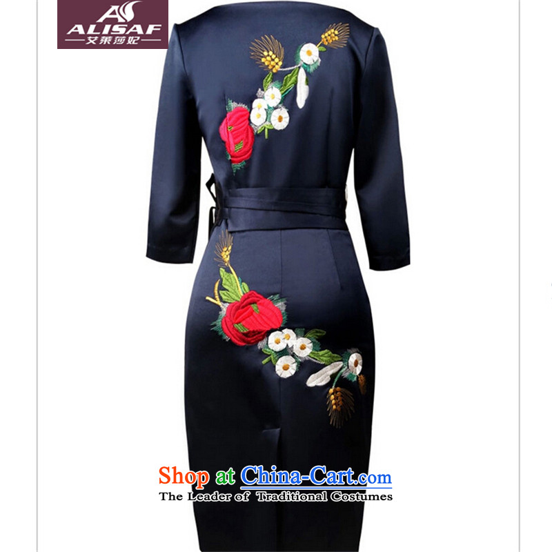 The Aileu Princess Elizabeth female spring 2015 new i noble dinner dress cheongsam dress and embroidery blue S, HIV she princess ALISAF) , , , shopping on the Internet