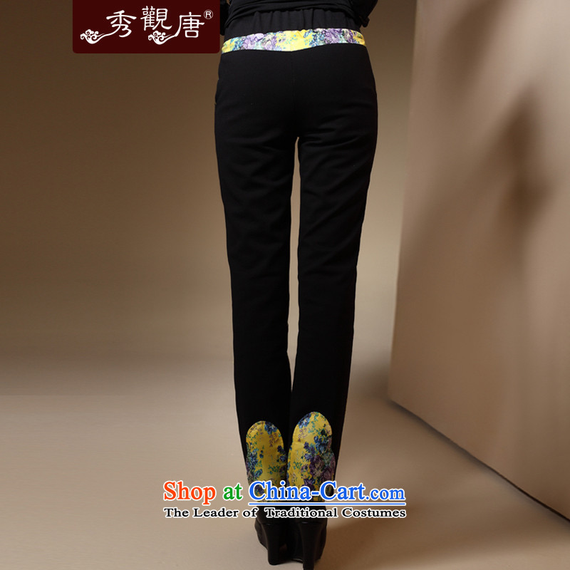 Sau Kwun Tong Tang Dynasty Jimmy Ms. multimedia stamp of ethnic Chinese Bonfrere looked as casual winter 2015 new long trousers K31057 warm yellow M Soo-Kwun Tong shopping on the Internet has been pressed.