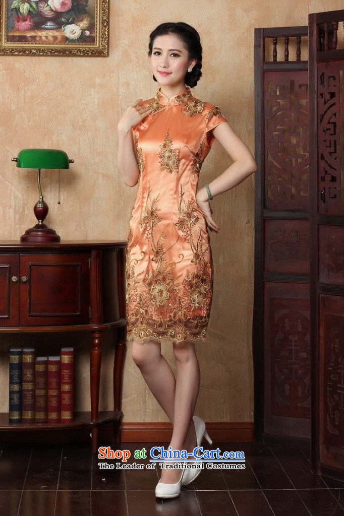 Figure for summer flowers cheongsam dress new Chinese improved collar lace short qipao stylish elegance Sau San cheongsam dress figure color M brand, prices, picture platters! The elections are supplied in the national character of distribution, so action, buy now enjoy more preferential! As soon as possible.