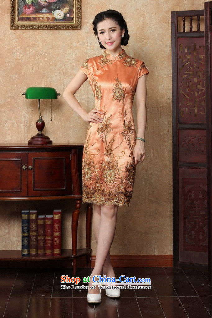 Dan smoke summer cheongsam dress new Chinese improved collar lace short qipao stylish elegance Sau San cheongsam dress Figure 2XL color pictures, prices, brand platters! The elections are supplied in the national character of distribution, so action, buy now enjoy more preferential! As soon as possible.