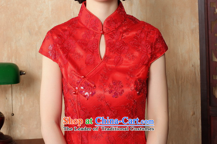 Dan smoke marriages bows dress qipao summer female Chinese antique flower embroidery short of qipao and improved noble RED M picture, prices, brand platters! The elections are supplied in the national character of distribution, so action, buy now enjoy more preferential! As soon as possible.