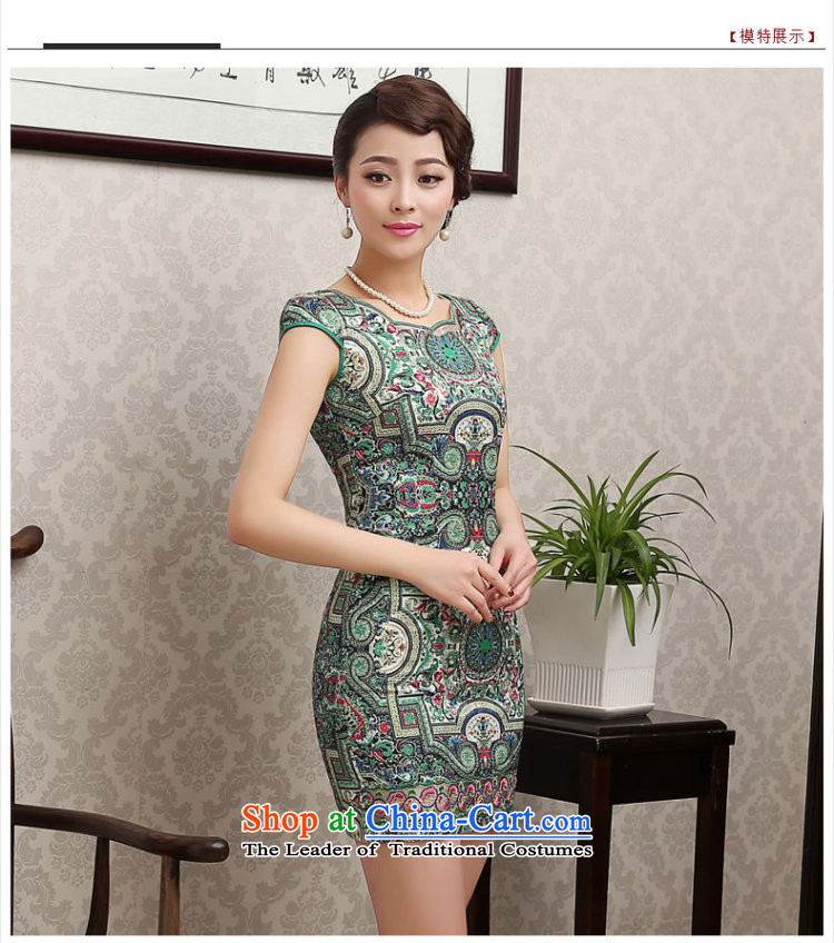[Sau Kwun Tong] Chang Chun 2015 when the new summer cheongsam dress temperament, temperament improvements Sau San short daily cheongsam dress suit XXL pictures, QD1284 price, brand platters! The elections are supplied in the national character of distribution, so action, buy now enjoy more preferential! As soon as possible.