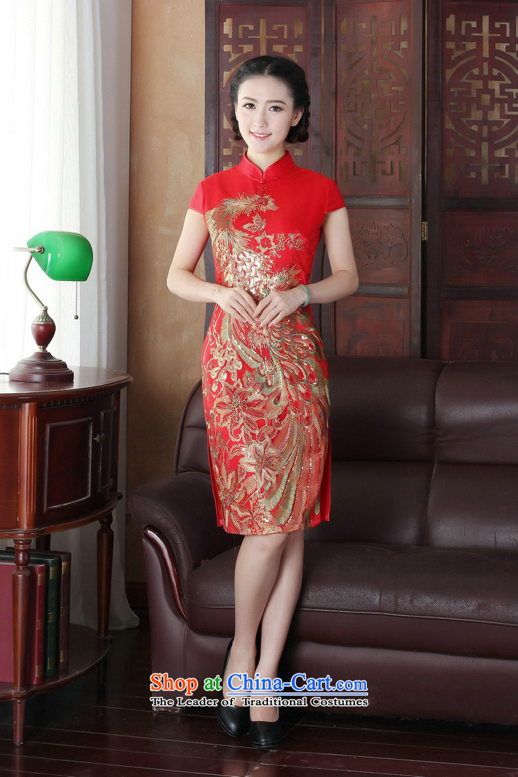 C.o.d. Jie in Wisconsin, new noble Phoenix embroidery collar manually detained qipao skirt bride qipao  Y RED XXL picture, prices, brand platters! The elections are supplied in the national character of distribution, so action, buy now enjoy more preferential! As soon as possible.