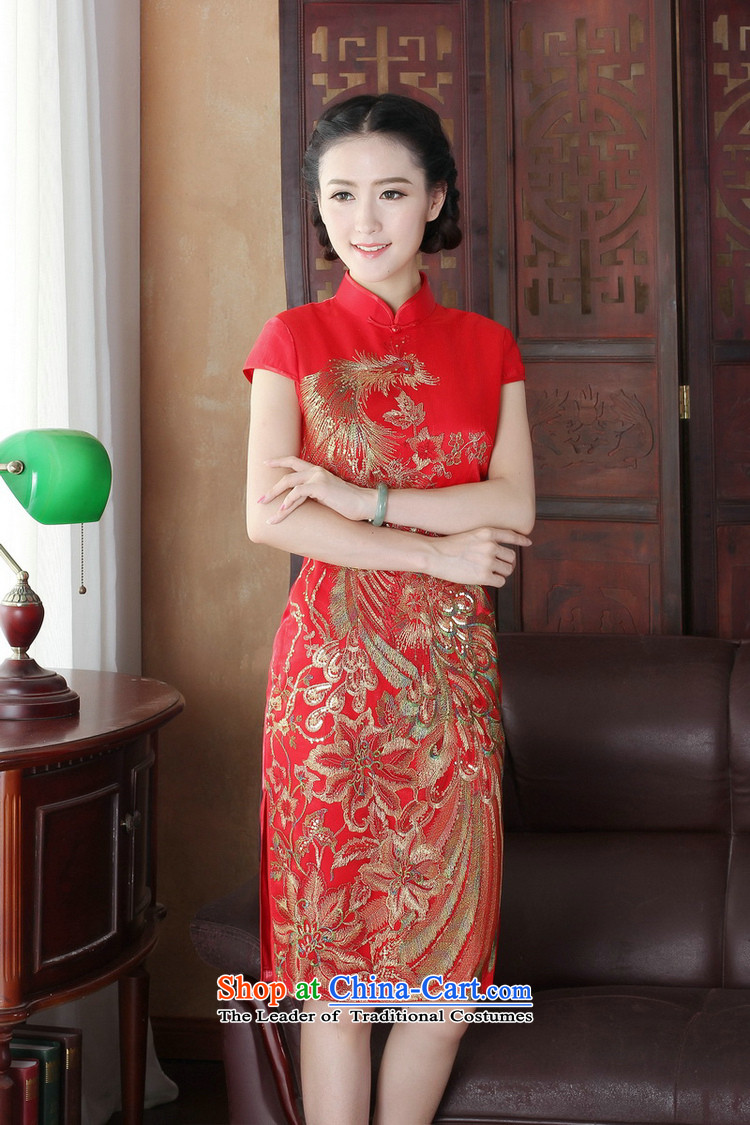 C.o.d. Jie in Wisconsin, new noble Phoenix embroidery collar manually detained qipao skirt bride qipao  Y RED XXL picture, prices, brand platters! The elections are supplied in the national character of distribution, so action, buy now enjoy more preferential! As soon as possible.
