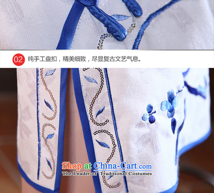 The new 2015 pro-morning daily short of Sau San retro improved graphics thin on the forklift truck stylish girl cheongsam dress white S picture, prices, brand platters! The elections are supplied in the national character of distribution, so action, buy now enjoy more preferential! As soon as possible.