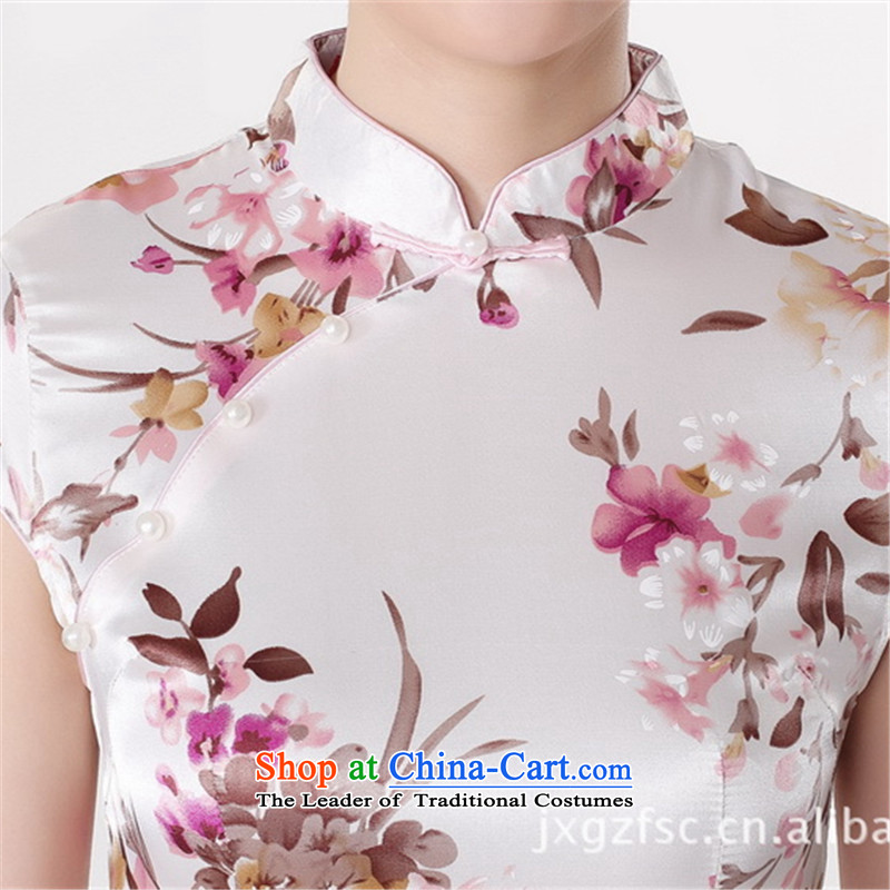 Ms Au King-jung picking to a new summer for women short-sleeved qipao and elegant reminiscent of the post's medium to long term, short-sleeved cheongsam dress female D0183 XL, Ms Au King Jung-picking to , , , shopping on the Internet
