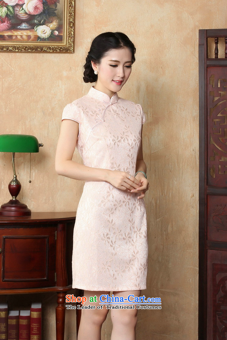 C.o.d. Jie of the new spring and summer Women's clothes improved gentlewoman Mock-neck manually detained dresses qipao  Y pink M picture, prices, brand platters! The elections are supplied in the national character of distribution, so action, buy now enjoy more preferential! As soon as possible.