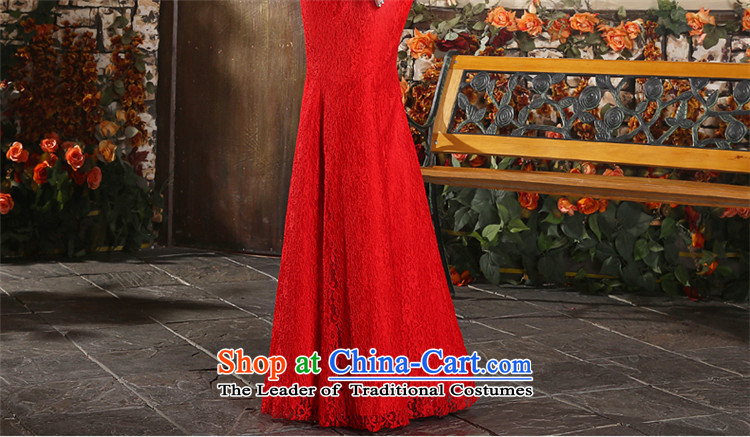 Toasting champagne bride services. crowsfoot tslyzm slotted shoulder wedding dresses skirt improved dulls long) 2015 Chinese wedding dress lace Ms. Red M pictures Sau San, prices, brand platters! The elections are supplied in the national character of distribution, so action, buy now enjoy more preferential! As soon as possible.