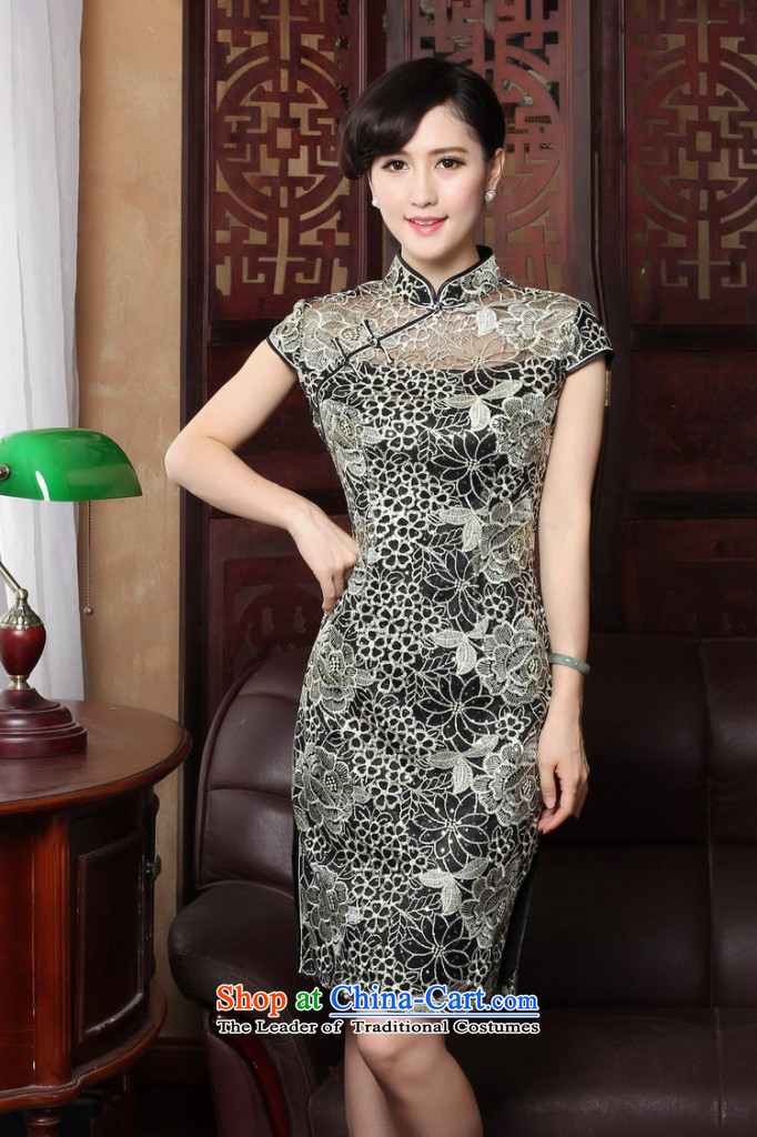 It sexy lace qipao summer retro female Chinese improved stylish collar embroidery cheongsam dress figure color M brand, prices, picture platters! The elections are supplied in the national character of distribution, so action, buy now enjoy more preferential! As soon as possible.