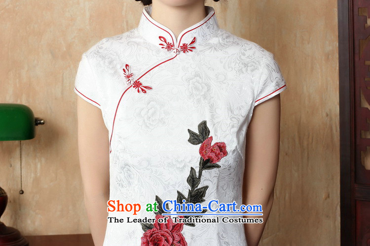 C.o.d. Jie in Wisconsin, Spring Summer lady elegant collar manually detained embroidered dress women Sau San qipao Y White XL Photo, prices, brand platters! The elections are supplied in the national character of distribution, so action, buy now enjoy more preferential! As soon as possible.