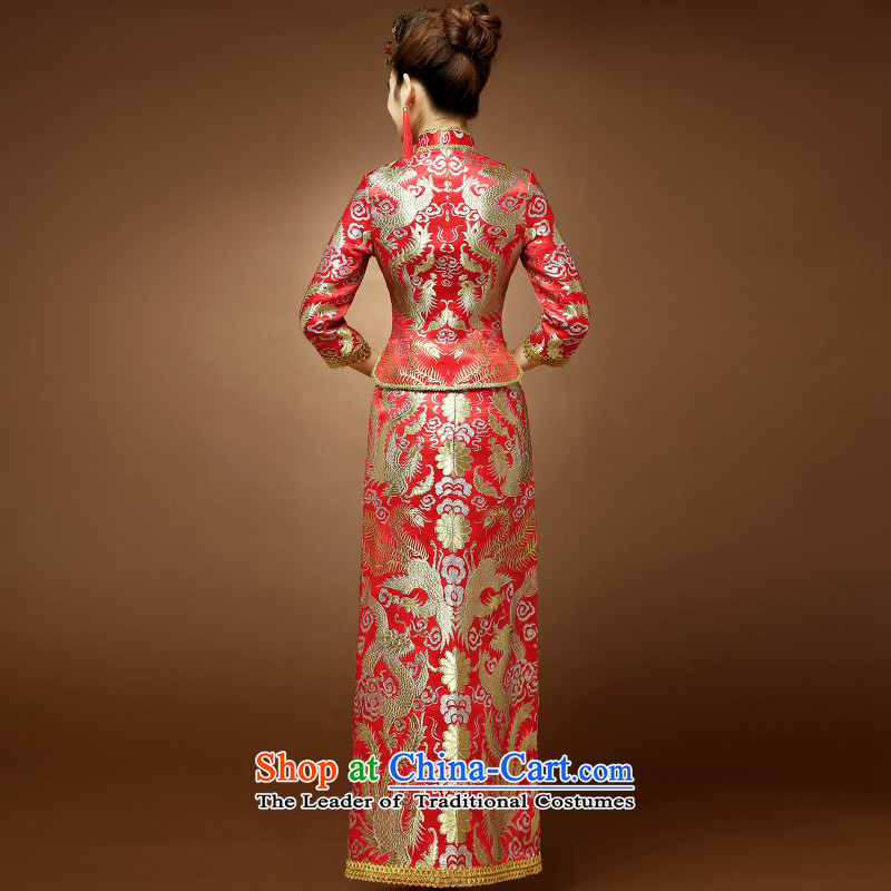 The privilege of serving-Leung Chiu-new marriage 2015 Sau Wo Service bridal dresses qipao bows serving Chinese dragon and the use of services of the Red 2XL, skirt-leung , , , shopping on the Internet