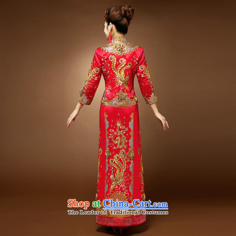 Use the dragon skirt-soo Wo Service Spring Chinese wedding dress toasting champagne Bridal Services marriage has served, red qipao-leung , , , shopping on the Internet