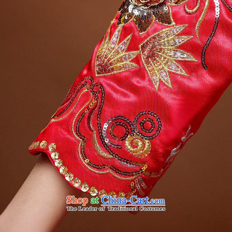 Use the dragon skirt-soo wo services Fall/Winter Collections marriages Chinese cheongsam dress uniform bows RED M, a service-leung , , , shopping on the Internet