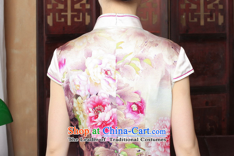 Dan smoke summer new Tang dynasty cheongsam dress herbs extract retro Silk Cheongsam country color Tianxiang short-sleeved gown figure color qipao L picture, prices, brand platters! The elections are supplied in the national character of distribution, so action, buy now enjoy more preferential! As soon as possible.