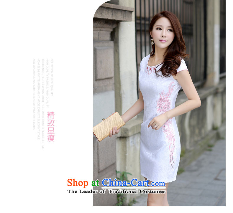 Pca Tang dynasty summer qipao new short, Improved Female cheongsam dress Sau San 521105 blue flowers L picture, prices, brand platters! The elections are supplied in the national character of distribution, so action, buy now enjoy more preferential! As soon as possible.