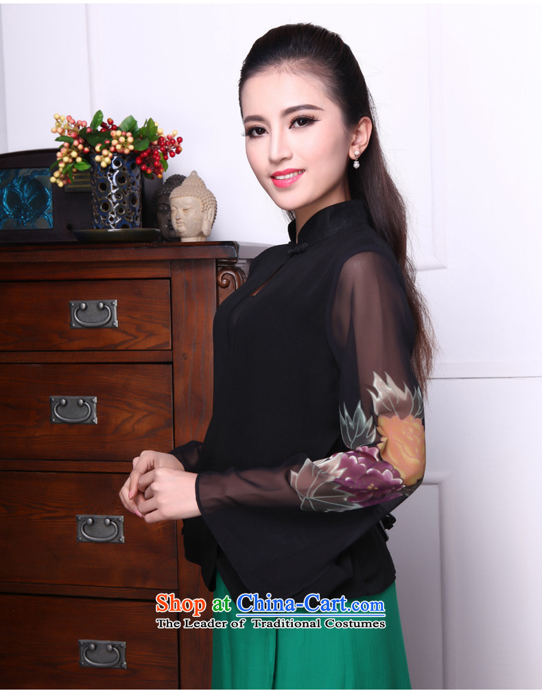 Bong-migratory 7475 Emily so a new summer 2015 stylish shirt qipao chiffon horn cuff Chinese T-shirt DQ1538 white S picture, prices, brand platters! The elections are supplied in the national character of distribution, so action, buy now enjoy more preferential! As soon as possible.