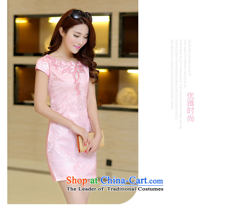 Pca2015 Spring Summer stylish Sau San short-sleeved qipao 521106 elegant improved White XL Photo, prices, brand platters! The elections are supplied in the national character of distribution, so action, buy now enjoy more preferential! As soon as possible.