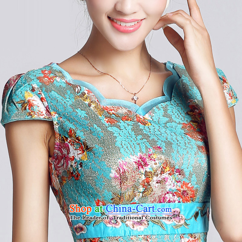 In accordance with the American Women's classical Ms. qipao Sau San spend a short skirt qipao embroidery LYE33306 pink (in accordance with the American s leyier) , , , shopping on the Internet