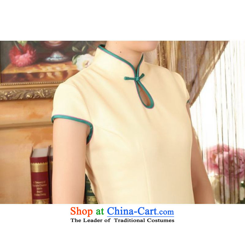 On optimizing the options of the Tang dynasty qipao Ms. Tianxiang cheongsam dress-color graphics thin elegance Sau San long qipao gown Yellow XL, Shanghai, optimization options , , , shopping on the Internet