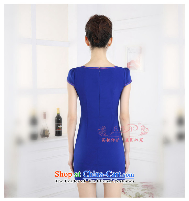 In accordance with the American female's video thin daily qipao Sau San short-sleeve female cheongsam dress improved retro women LYE66602 Drill Set Blue XL Photo, prices, brand platters! The elections are supplied in the national character of distribution, so action, buy now enjoy more preferential! As soon as possible.