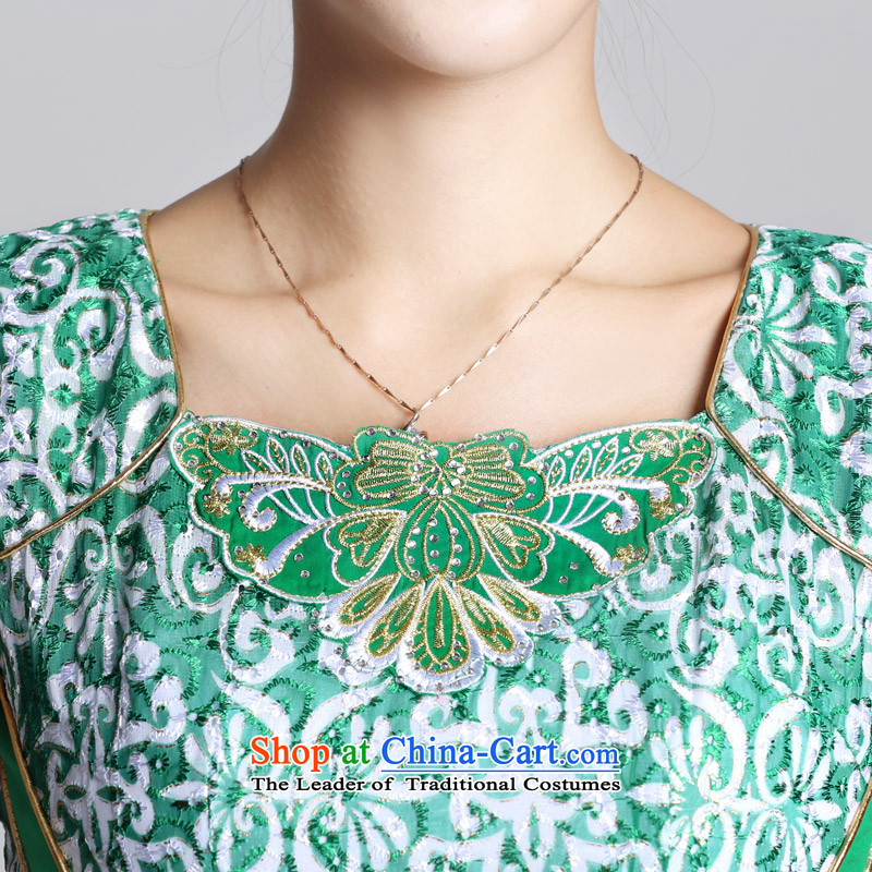 In accordance with the American female, embroidery, female qipao short blue cheongsam dress lady female LYE66603 green XL, in accordance with the (leyier Lok) , , , shopping on the Internet