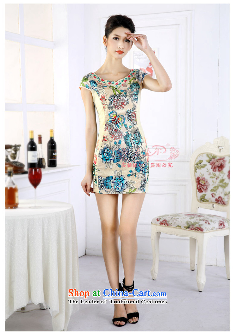 In accordance with the American female's short skirt retro stamp improvement of qipao embroidery flower girl LYE66610 qipao green XL Photo, prices, brand platters! The elections are supplied in the national character of distribution, so action, buy now enjoy more preferential! As soon as possible.