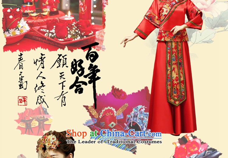Fall/Winter Collections Of Chinese marriage Soo-wo service Tang Dynasty Show kimono gown bride wedding dress cheongsam dress bows services red L picture, prices, brand platters! The elections are supplied in the national character of distribution, so action, buy now enjoy more preferential! As soon as possible.
