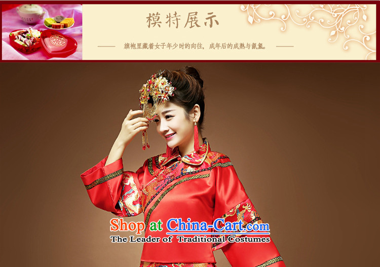 Fall/Winter Collections Of Chinese marriage Soo-wo service Tang Dynasty Show kimono gown bride wedding dress cheongsam dress bows services red L picture, prices, brand platters! The elections are supplied in the national character of distribution, so action, buy now enjoy more preferential! As soon as possible.